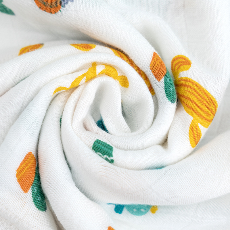 Hot-selling newborn baby swaddle blanket, double-layer cotton muslin baby wrap